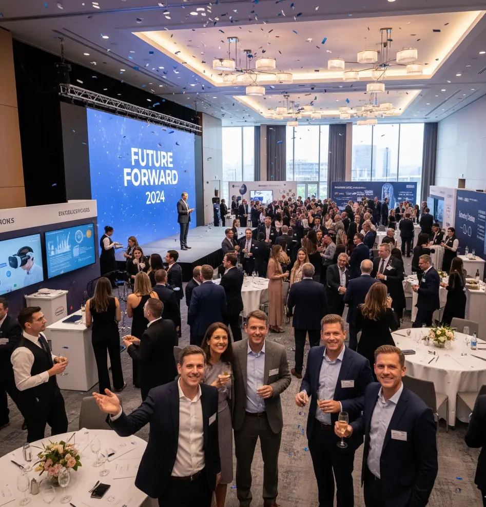 Eventos Corporativos de Fim de Ano: Como a BrL Corporate Transforma Sua Celebração em uma Experiência Memorável 1 Gemini Generated Image t7ws1qt7ws1qt7ws e1759182480283
